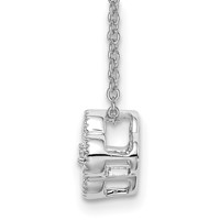 True Origin 14K White Gold 0.25 Carat Lab Grown Diamond VS+ F+ Complete Bloom Floral Necklace, 18" view 4