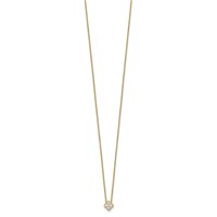 True Origin 14K Yellow Gold 0.25 Carat Lab Grown Diamond VS+ F+ Complete Bloom Floral Necklace, 18" view 2