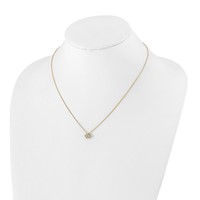 True Origin 14K Yellow Gold 0.25 Carat Lab Grown Diamond VS+ F+ Complete Bloom Floral Necklace, 18" view 4