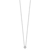 True Origin 14K White Gold 0.50 Carat Lab Grown Diamond VS+ F+ Complete Bloom Floral Necklace, 18" view 2