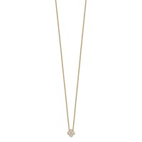 True Origin 14K Yellow Gold 0.50 Carat Lab Grown Diamond VS+ F+ Complete Bloom Floral Necklace, 18" view 2