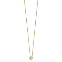 True Origin 14K Yellow Gold 0.75 Carat Lab Grown Diamond VS+ F+ Complete Bloom Floral Necklace, 18" view 2