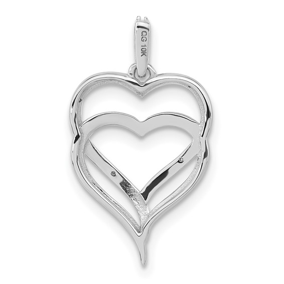  Diamond Double Heart Pendants