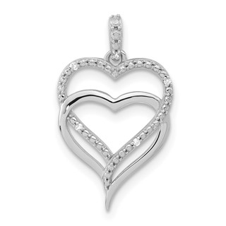  Diamond Double Heart Pendants