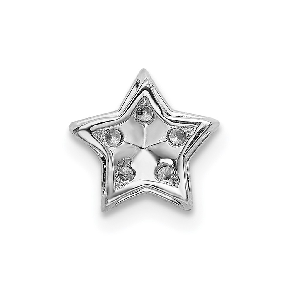 14k White Gold Diamond Star Chain Slide Pendant (PM6608-010-WA)