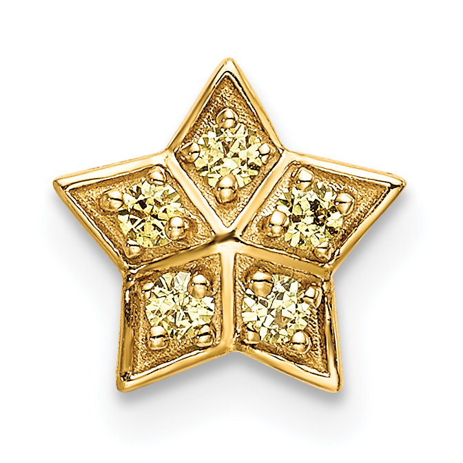 14k Yellow Sapphire Star Chain Slide Pendant (PM6609-SAY-YA)