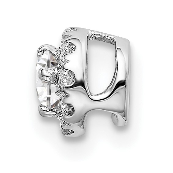 14kw Lab Grown Diamond Round Halo Pendant