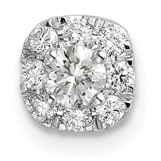 14kw Lab Grown Diamond SI1/SI2, G H I, Cushion Halo Pendant