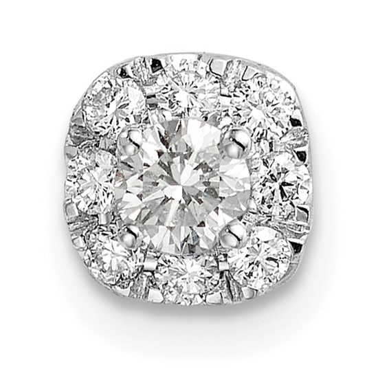 14kw Lab Grown Diamond SI1/SI2, G H I, Cushion Halo Pendant