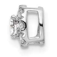 14K White Gold 0.33 Carat Lab Grown Diamond VS SI+ G+ Complete Cushion Halo Chain Slide Pendant view 2