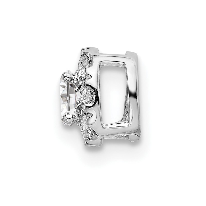 14k White Gold 1/3 carat Lab Grown Diamond VS/SI+ G+ Complete Cushion Halo Chain Slide Pendant