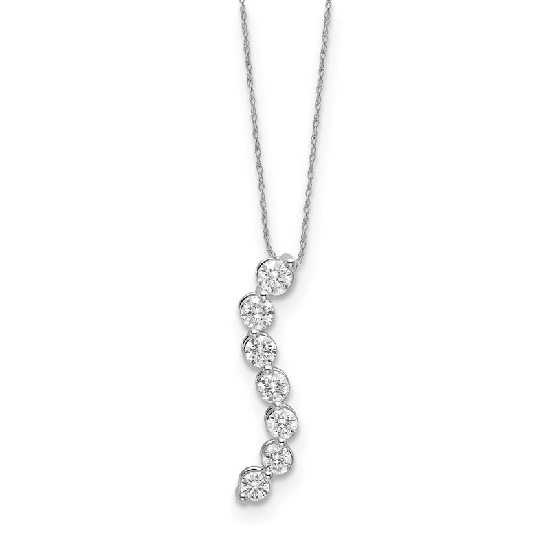 14kw Lab Grown Diamond VS/SI+ G+ 7 stone Pendant w/ chain