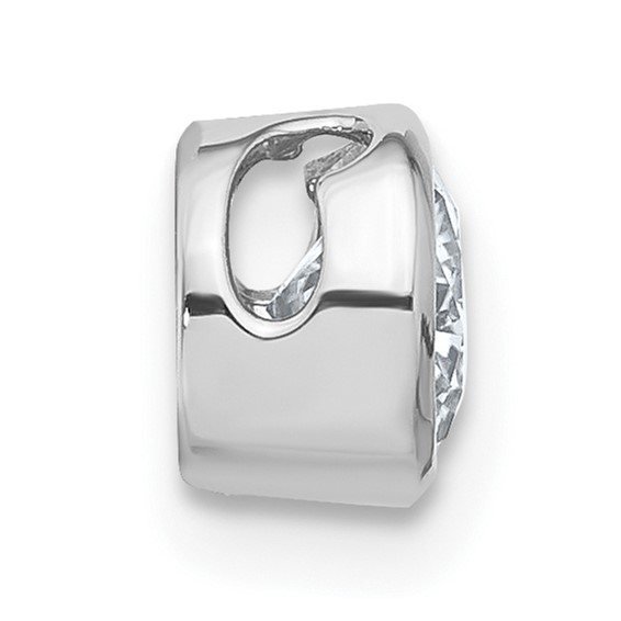 Round Bezel Moissanite Chain Slides