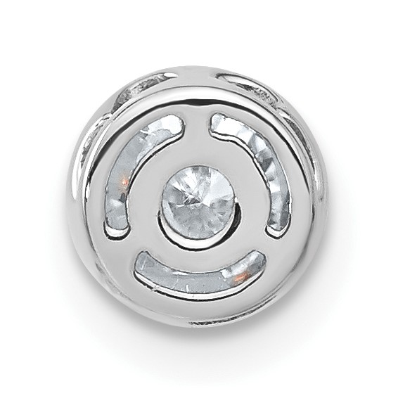 Round Bezel Moissanite Chain Slides