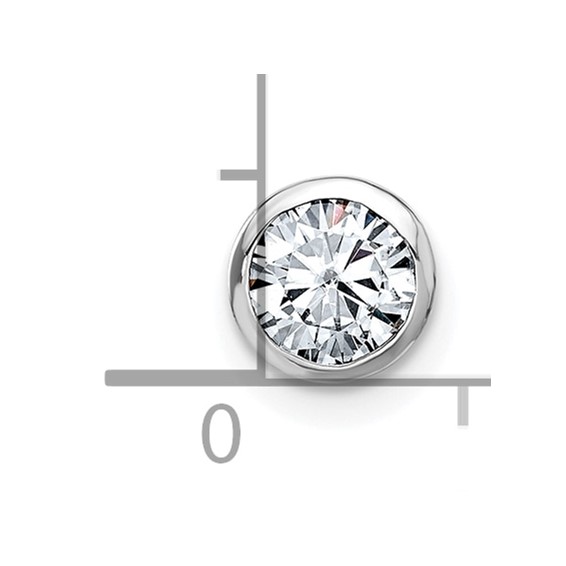 Round Bezel Moissanite Chain Slides