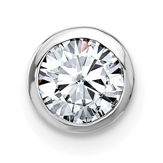 Round Bezel Moissanite Chain Slides