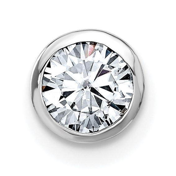 Round Bezel Moissanite Chain Slides