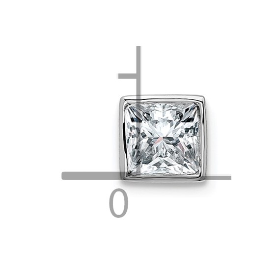 Princess Bezel Moissanite Chain Slides