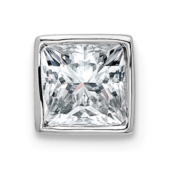 Princess Bezel Moissanite Chain Slides