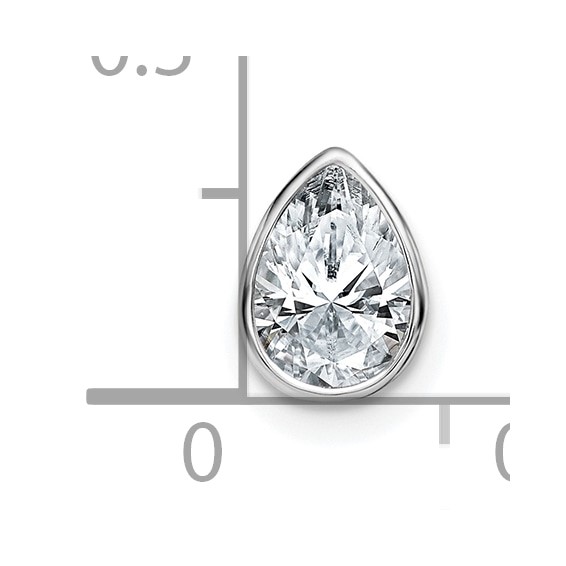 Pear Bezel Moissanite Chain Slides