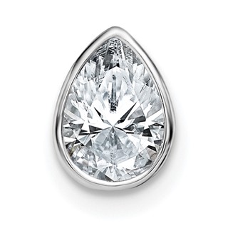 Pear Bezel Moissanite Chain Slides