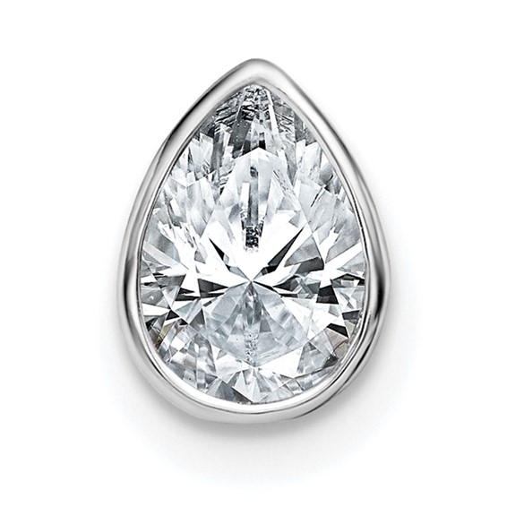 Pear Bezel Moissanite Chain Slides