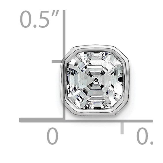 Asscher Bezel Moissanite Chain Slides