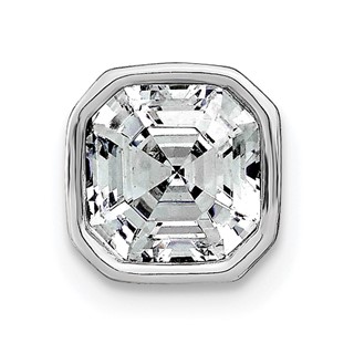 Asscher Bezel Moissanite Chain Slides