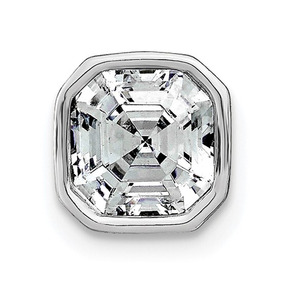 Asscher Bezel Moissanite Chain Slides