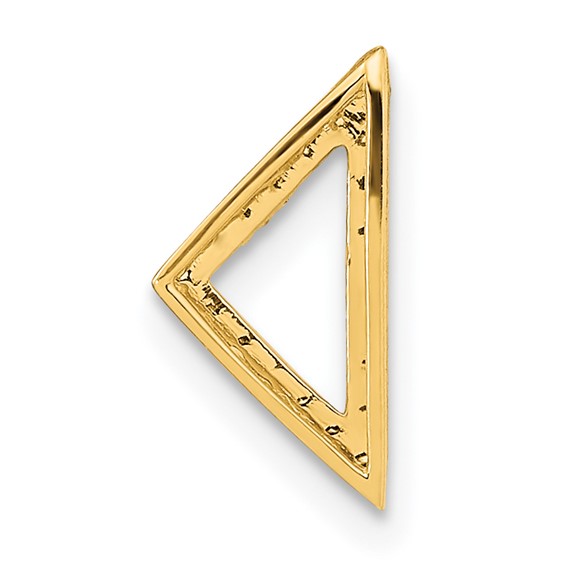 14k Polished 1/10 carat Diamond Triangle Chain Slide