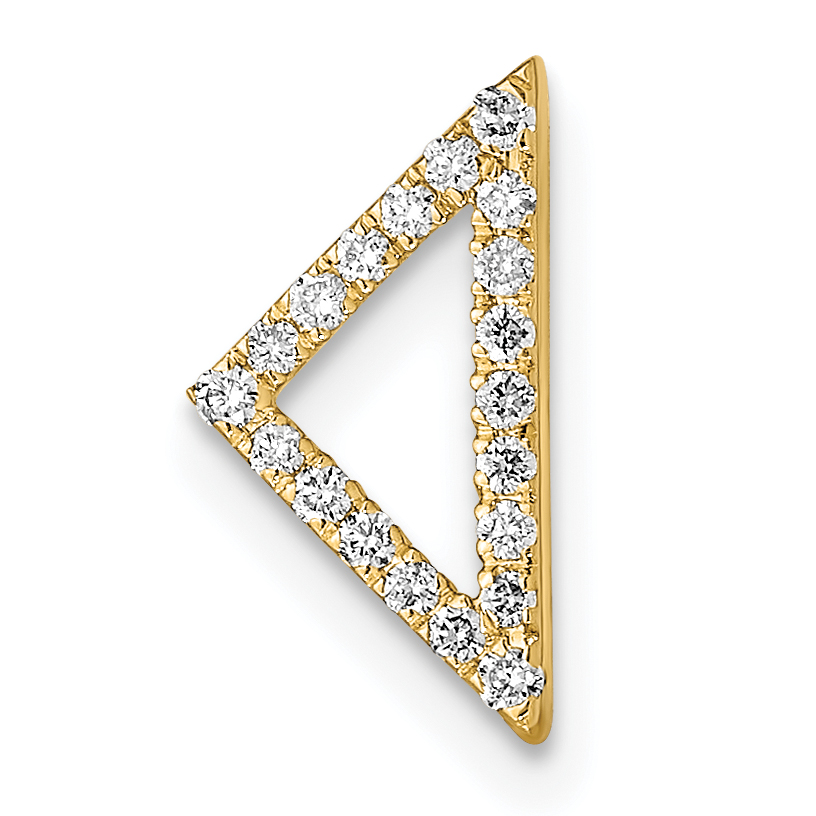 14k Polished 1/10 carat Diamond Triangle Chain Slide (PM6856-010-YA)