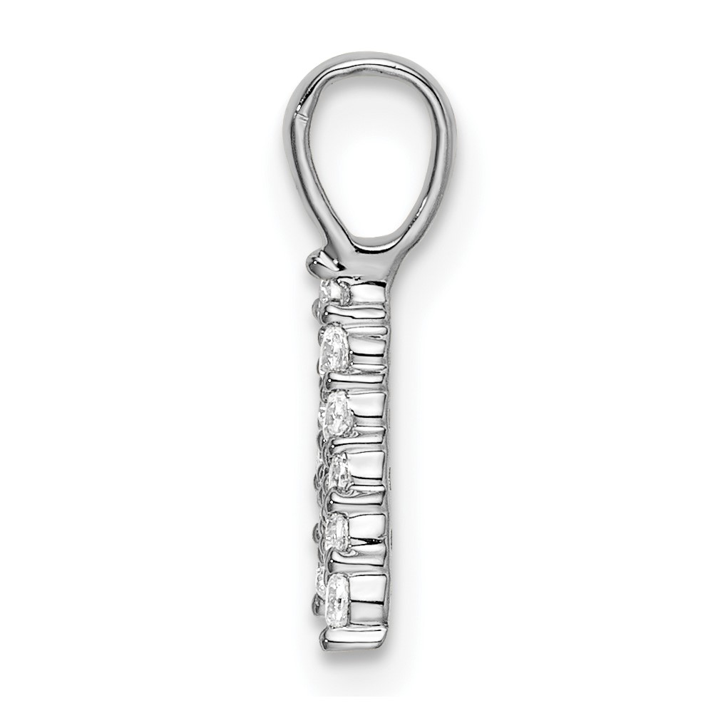 14k White Gold 1/8 carat Lab Grown Diamond VS/SI+ G+ Complete Letter A Initial Pendant (PM6988A-014-WLG)