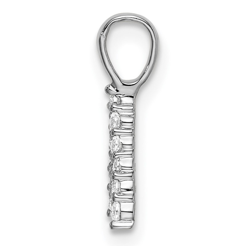 14k White Gold 1/8 carat Lab Grown Diamond VS/SI+ G+ Complete Letter A Initial Pendant