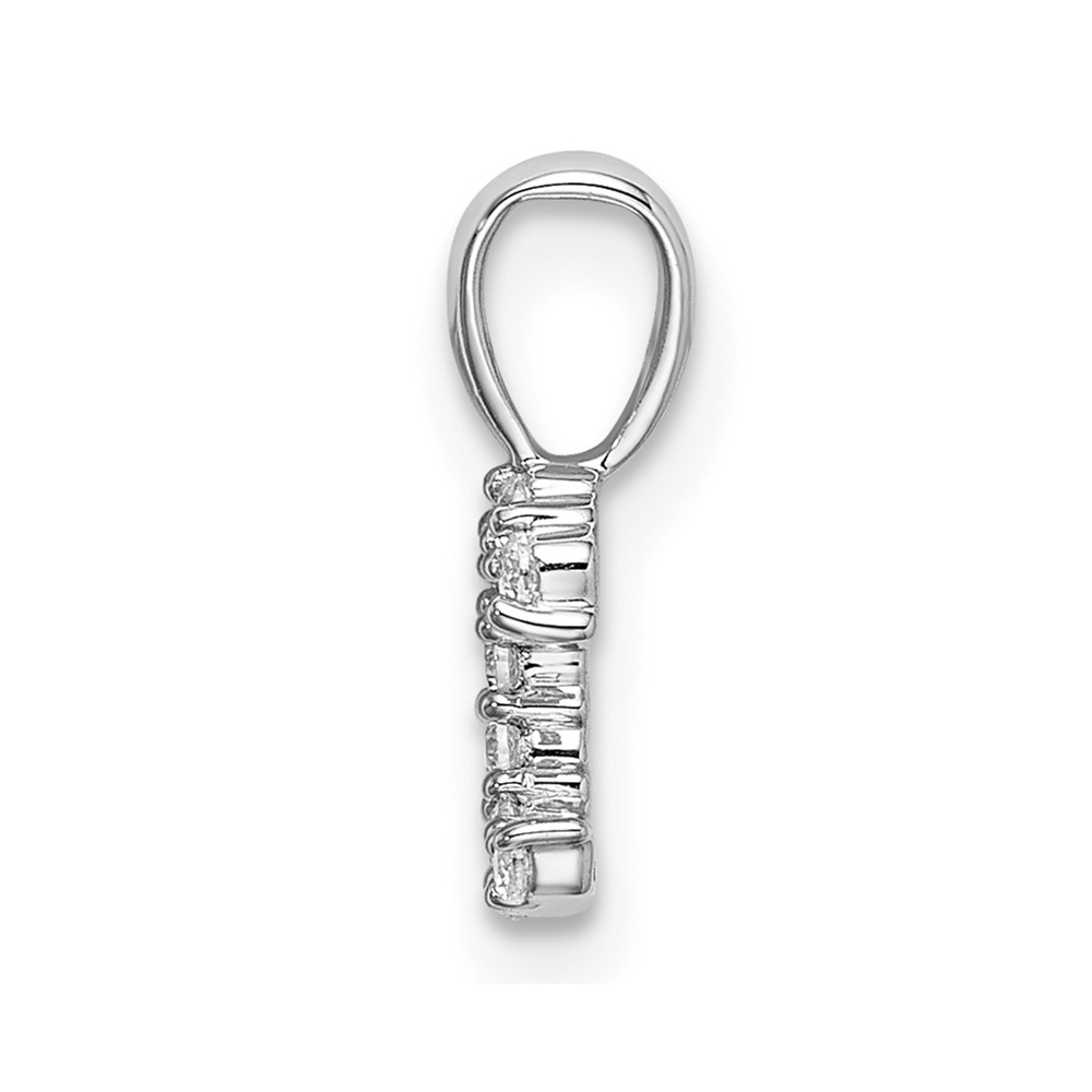 14k White Gold 1/10 carat Lab Grown Diamond VS/SI+ G+ Complete Letter C Initial Pendant (PM6988C-009-WLG)