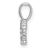 14K White Gold 0.10 Carat Lab Grown Diamond VS SI+ G+ Complete Letter C Initial Pendant view 2
