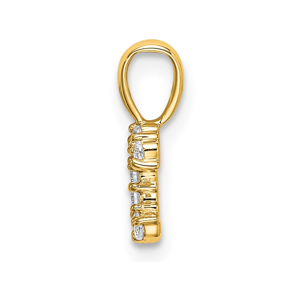 14k 1/10 carat Lab Grown Diamond VS/SI+ G+ Complete Letter C Initial Pendant (PM6988C-009-YLG)
