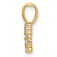 14K Yellow Gold 0.10 Carat Lab Grown Diamond VS SI+ G+ Complete Letter C Initial Pendant view 2