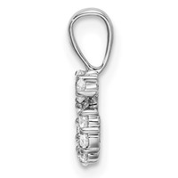 14K White Gold 0.12 Carat Lab Grown Diamond VS SI+ G+ Complete Letter G Intitial Pendant view 2