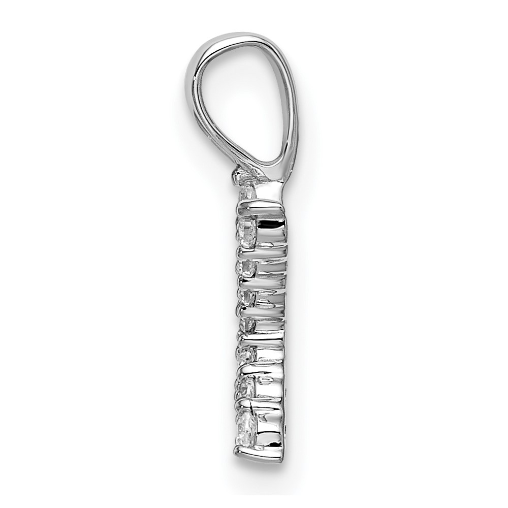 14k White Gold 1/8 carat Lab Grown Diamond VS/SI+ G+ Complete Letter K Initial Pendant (PM6988K-014-WLG)