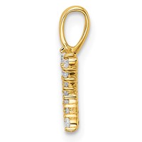 14K Yellow Gold 0.12 Carat Lab Grown Diamond VS SI+ G+ Complete Letter K Initial Pendant view 2