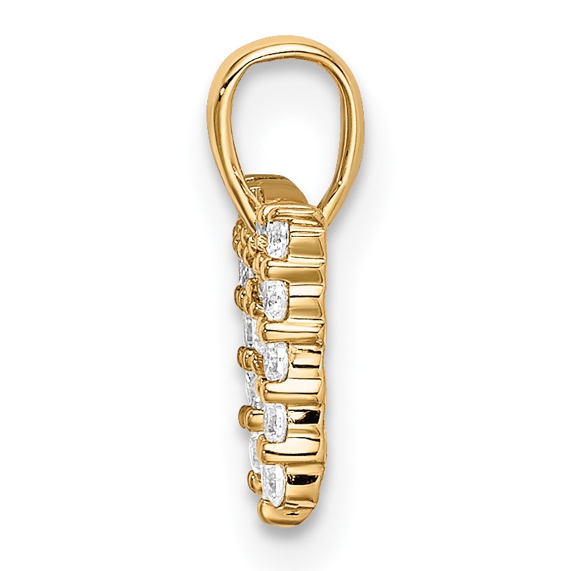14k 1/6 carat Lab Grown Diamond VS/SI+ G+ Complete Letter M Initial Pendant