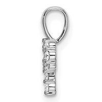 14K White Gold 0.10 Carat Lab Grown Diamond VS SI+ G+ Complete Letter P Initial Pendant view 2