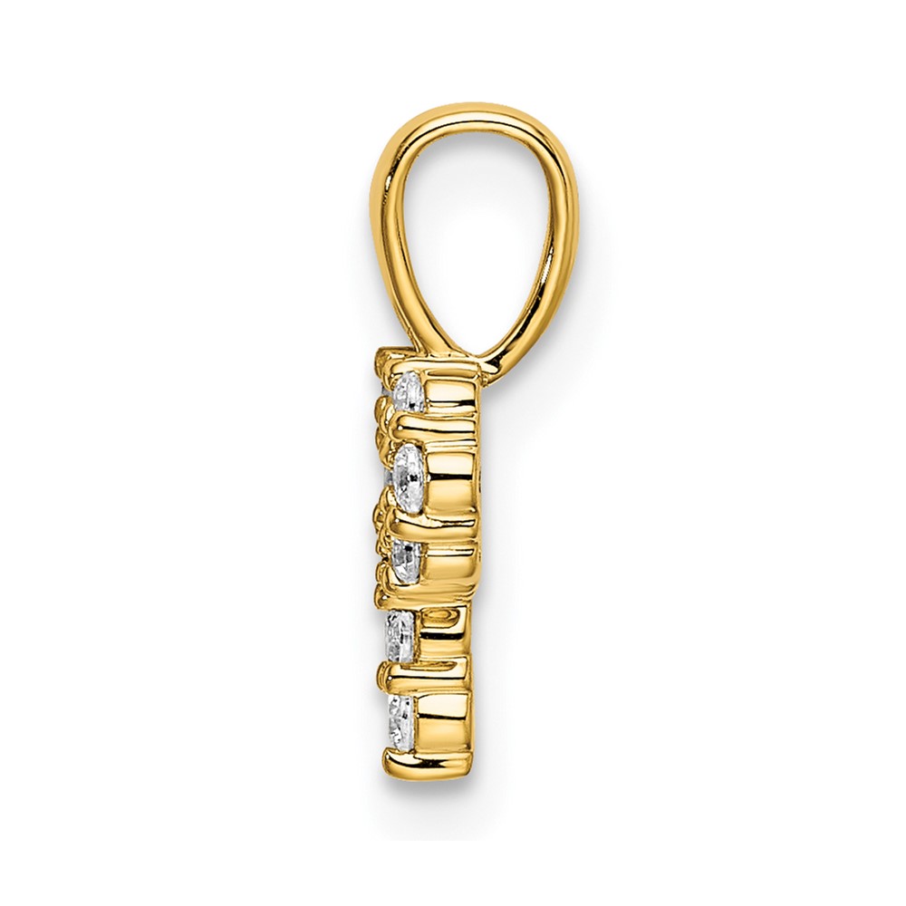 14k 1/10 carat Lab Grown Diamond VS/SI+ G+ Complete Letter P Initial Pendant (PM6988P-010-YLG)