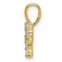 14K Yellow Gold 0.10 Carat Lab Grown Diamond VS SI+ G+ Complete Letter P Initial Pendant view 2