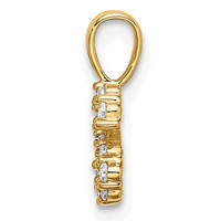 14K Yellow Gold 0.12 Carat Lab Grown Diamond VS SI+ G+ Complete Letter S Initial Pendant view 2
