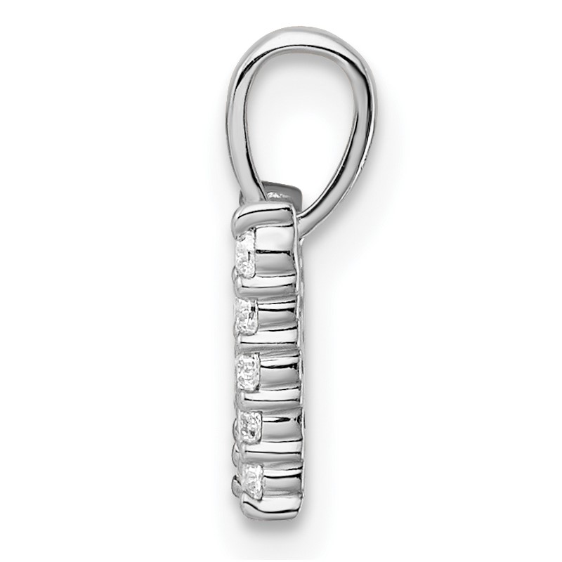 14k White Gold 1/6 carat Lab Grown Diamond VS/SI+ G+ Complete Letter W Initial Pendant