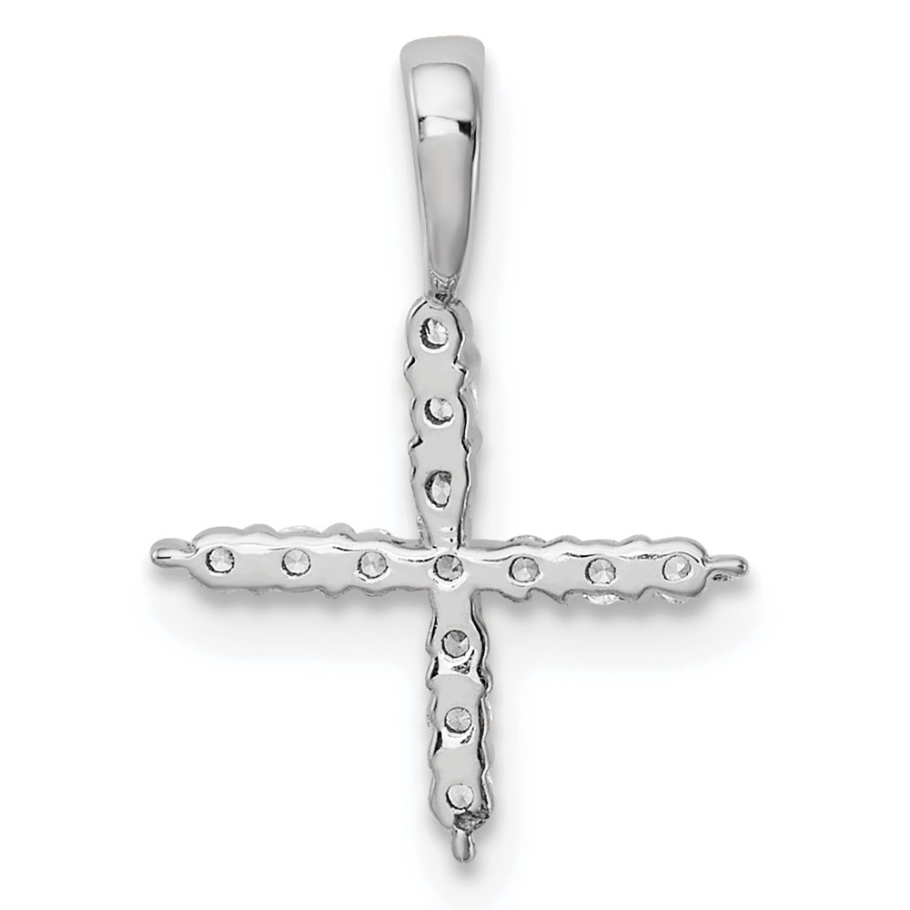 14k White Gold 1/8 carat Lab Grown Diamond VS/SI+ G+ Complete Letter X Initial Pendant (PM6988X-014-WLG)