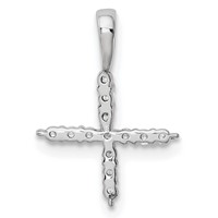 14K White Gold 0.12 Carat Lab Grown Diamond VS SI+ G+ Complete Letter X Initial Pendant view 3
