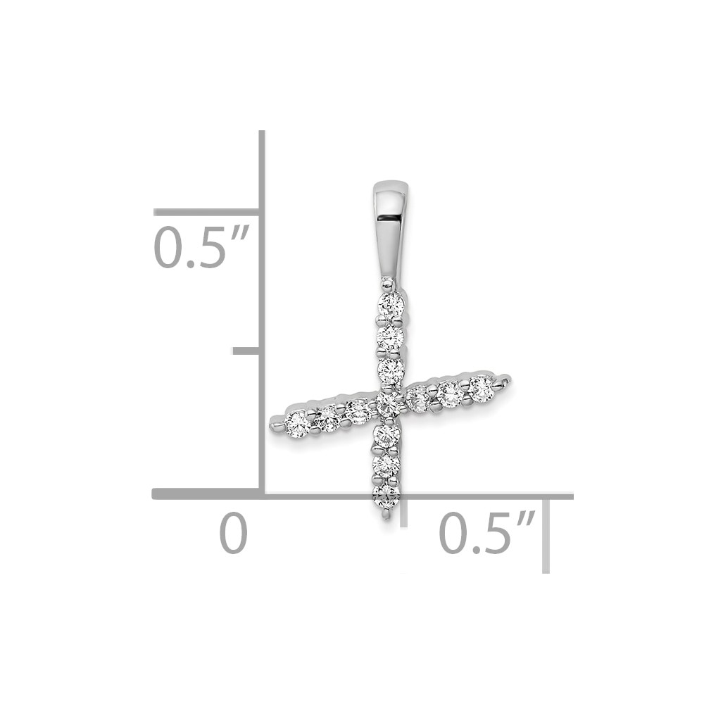 14k White Gold 1/8 carat Lab Grown Diamond VS/SI+ G+ Complete Letter X Initial Pendant (PM6988X-014-WLG)