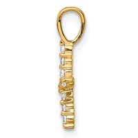 14K Yellow Gold 0.12 Carat Lab Grown Diamond VS SI+ G+ Complete Letter X Initial Pendant view 2